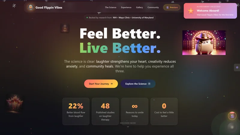 Good Flippin Vibes - Wellness Platform